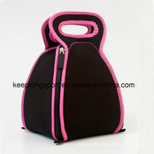 Customized Fold Neoprene Lunch Picnic Cooler Bag with Zipper Closed